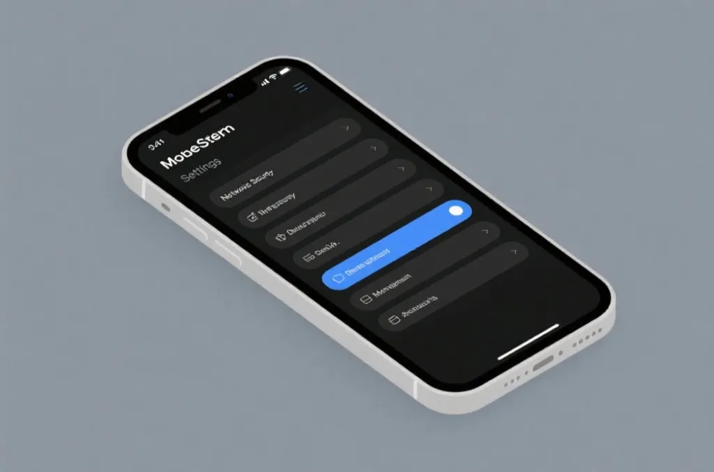 iOS系统设置中VPN与设备管理选项界面示意图